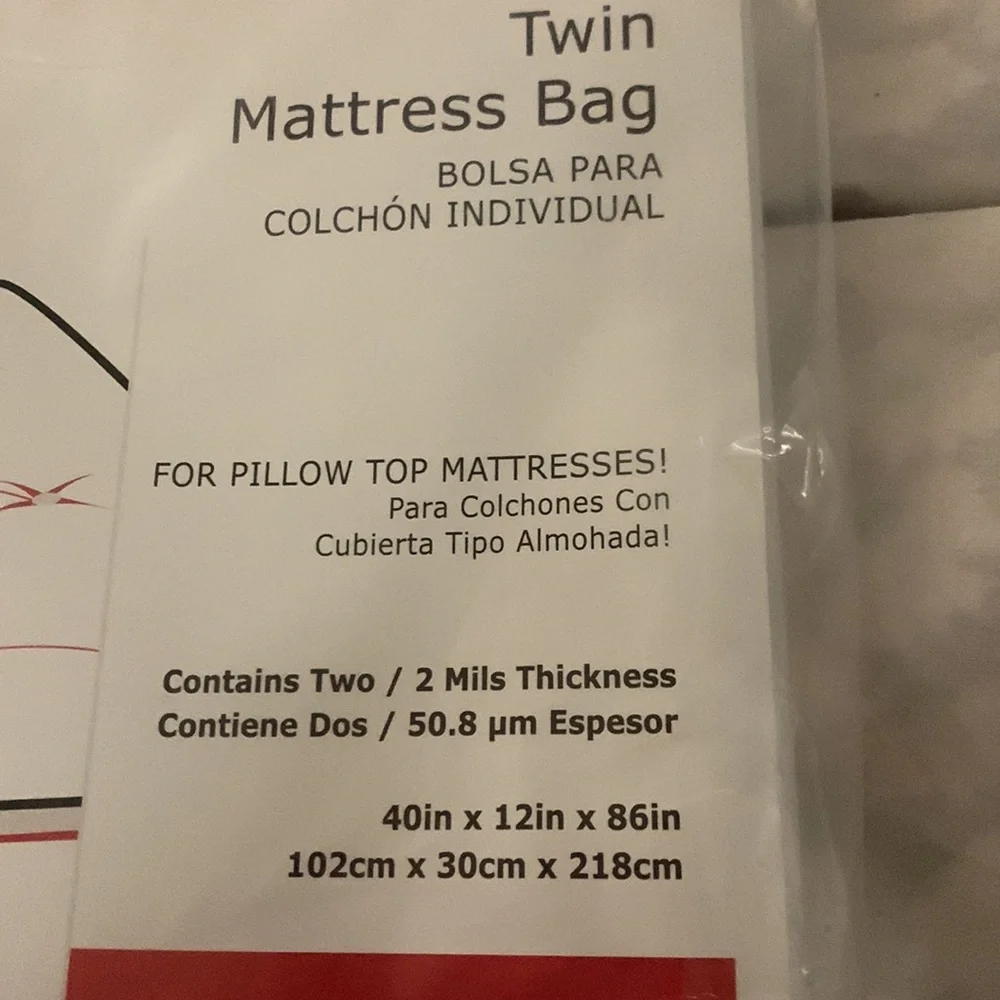 NIB Twin Mattress Bag